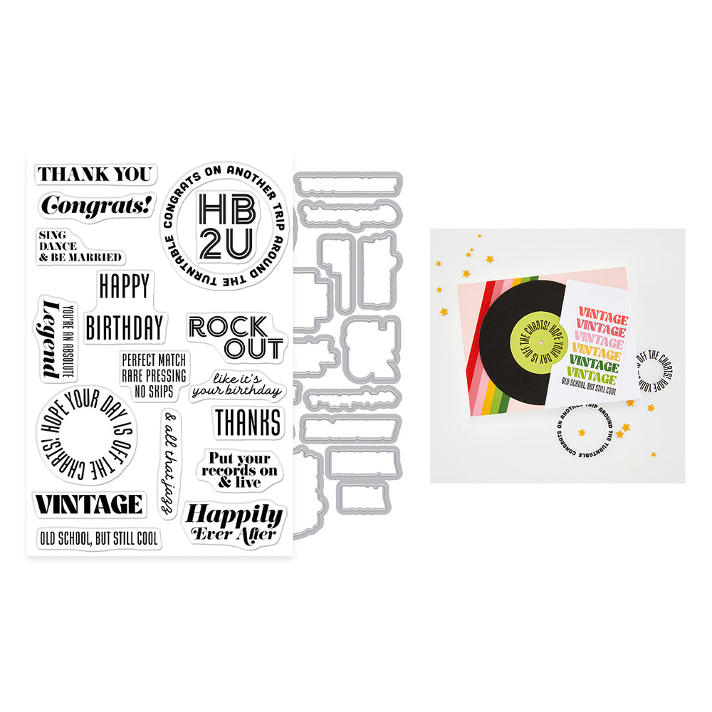 Hero Arts Vintage Vinyl Stamp & Cut