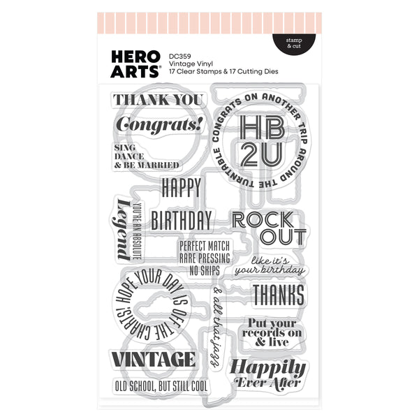 Hero Arts Vintage Vinyl Stamp & Cut