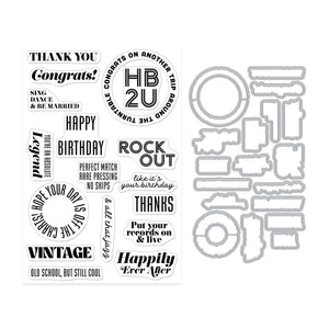 Hero Arts Vintage Vinyl Stamp & Cut