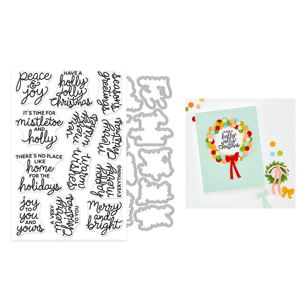 Hero Arts Very Merry Wishes Stamp & Cut