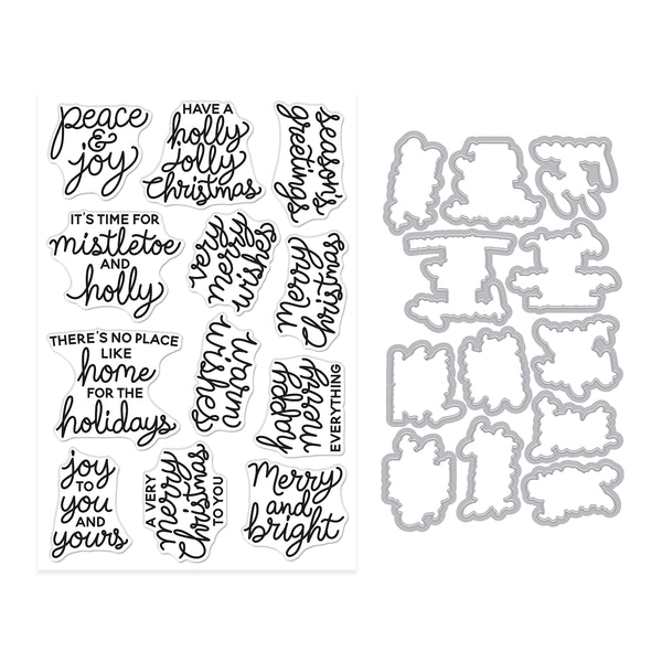 Hero Arts Very Merry Wishes Stamp & Cut
