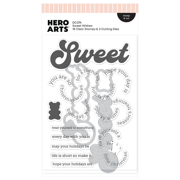 Sweet Wishes Stamp & Cut by Carly Tee