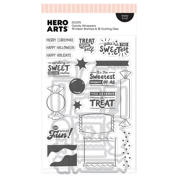 Candy Wrappers Stamp & Cut by Carly Tee
