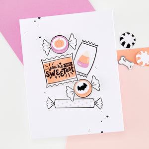 Candy Wrappers Stamp & Cut by Carly Tee