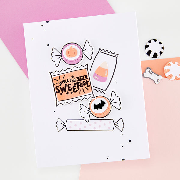 Candy Wrappers Stamp & Cut by Carly Tee