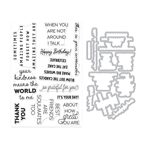 Hero Arts Say It Inside & Out Stamp & Cut