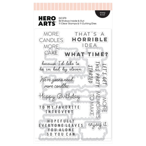 Hero Arts Birthdays Inside & Out Stamp & Cut