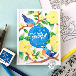 Hero Arts Birds and Flowers Cover Plate Dies