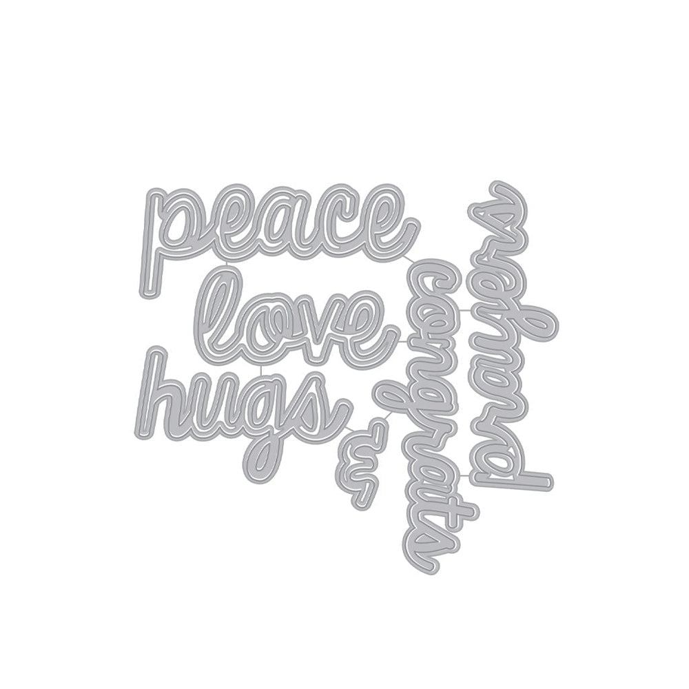 Hero Arts Peace Words Fancy Dies