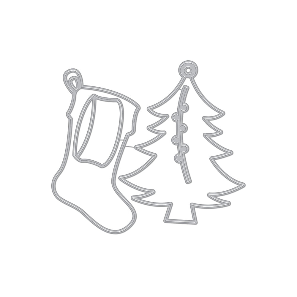 Hero Arts Tree & Stocking Tag Dies