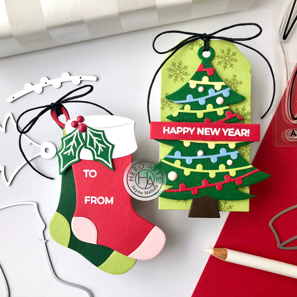 Hero Arts Tree & Stocking Tag Dies