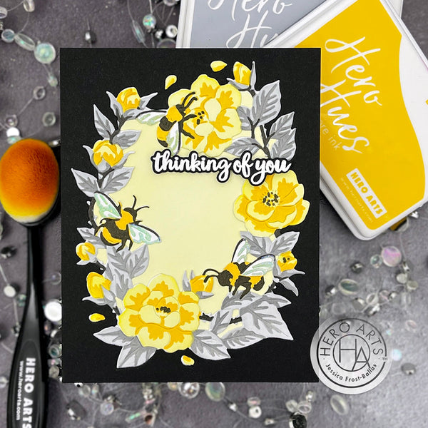 Hero Arts Color Layering Bee Florals Stencils