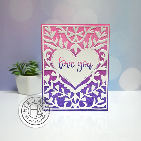 Hero Arts Heart Flourish Cover Plate Dies