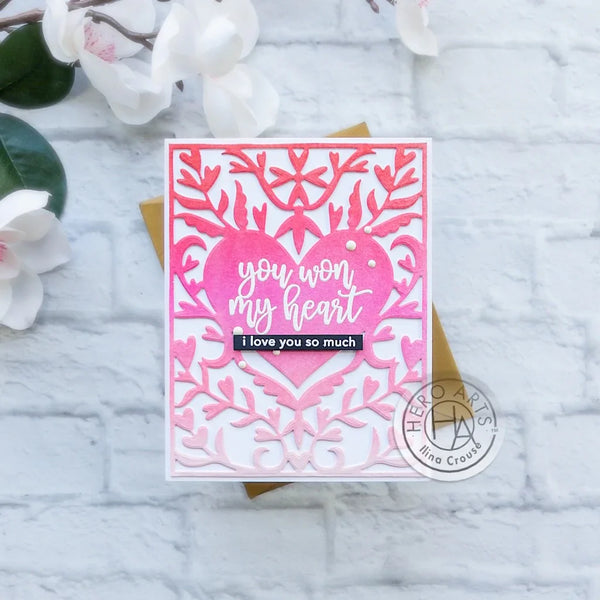 Hero Arts Heart Flourish Cover Plate Dies
