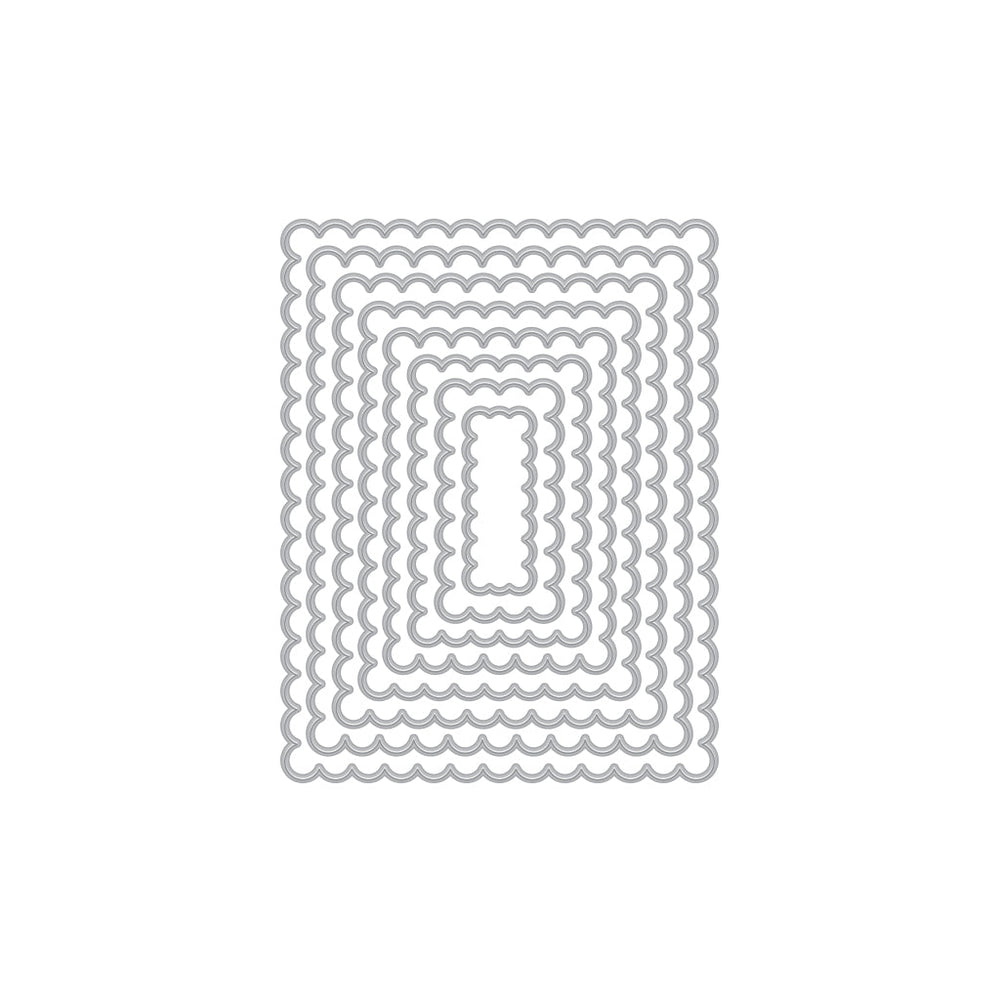 Hero Arts Scalloped Rectangles Infinity Nesting Dies