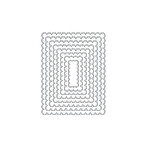 Hero Arts Scalloped Rectangles Infinity Nesting Dies
