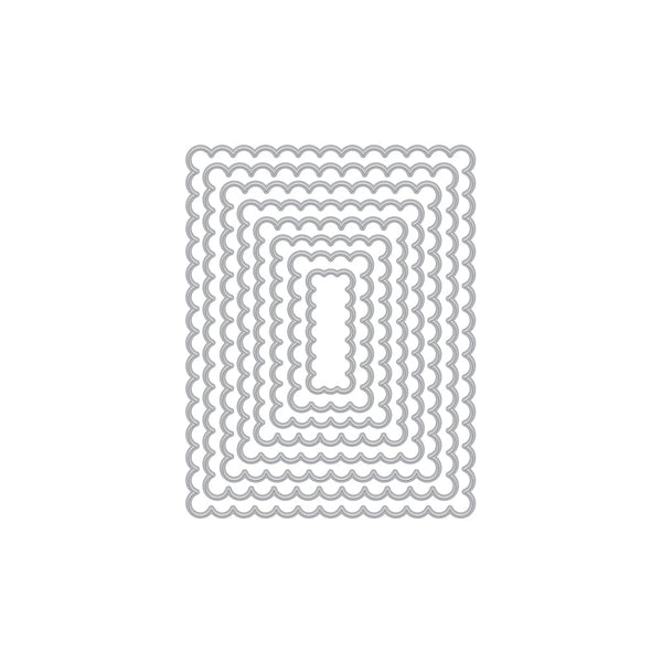 Hero Arts Scalloped Rectangles Infinity Nesting Dies