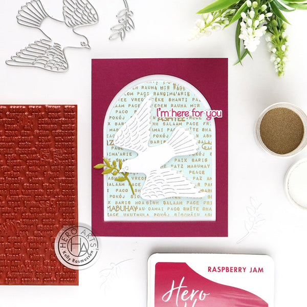 Hero Arts Dove and Olive Branch Fancy Dies