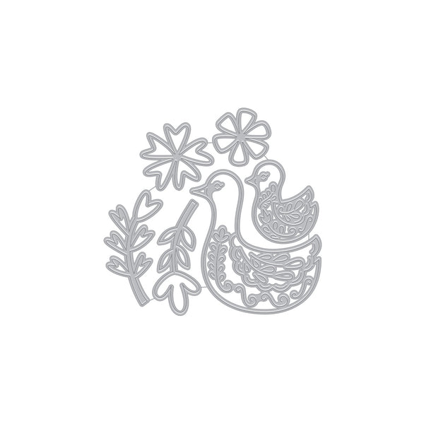 Hero Arts Bird Family Fancy Dies