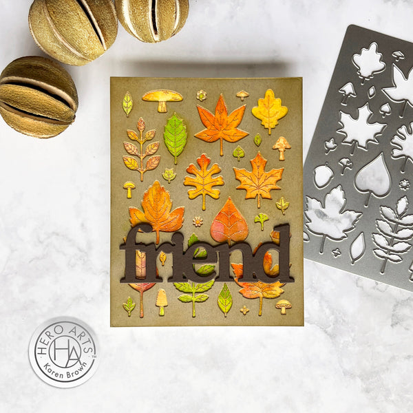 Hero Arts Fall Pattern Cover Plate Dies