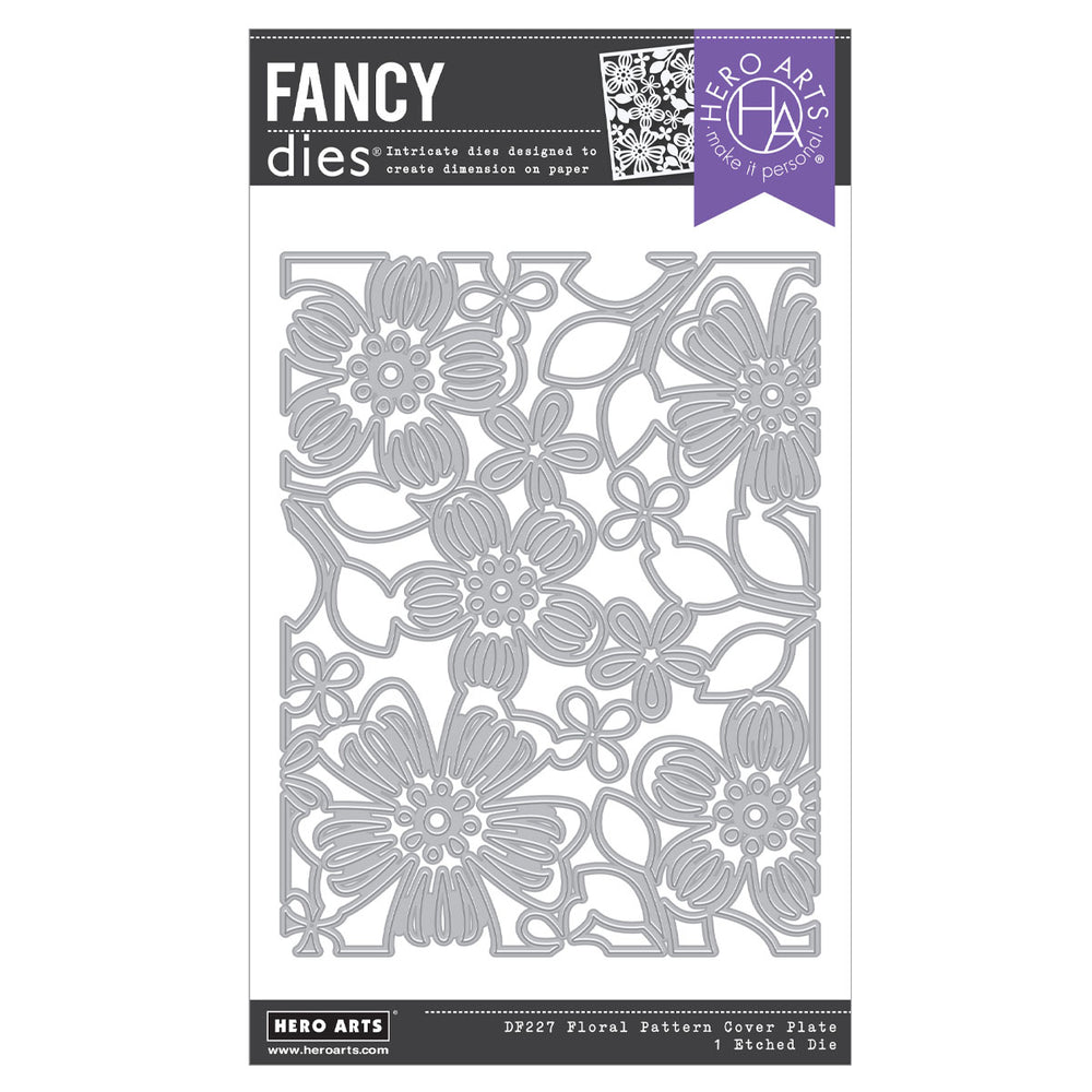 Hero Arts Floral Pattern Cover Plate Die