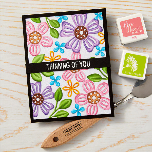 Hero Arts Floral Pattern Cover Plate Die