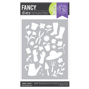 Hero Arts Gardening Tools & Flowers Cover Plate Die