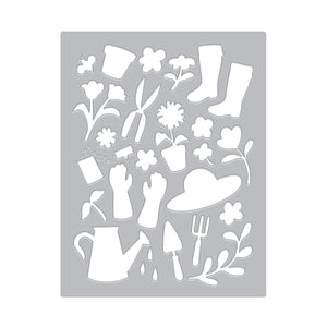 Hero Arts Gardening Tools & Flowers Cover Plate Die
