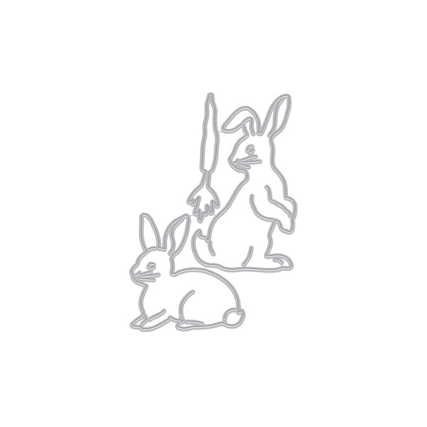 Hero Arts Rabbit Pair Fancy Dies