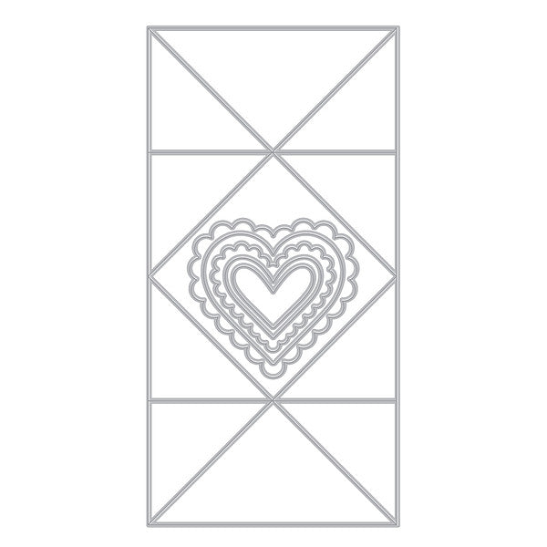 Hero Arts Folded Love Note Fancy Dies from the Love Notes Collection