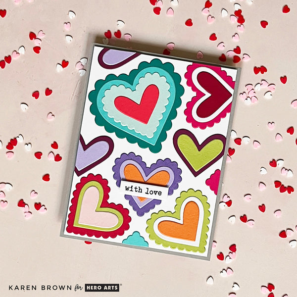 Hero Arts Folded Love Note Fancy Dies from the Love Notes Collection