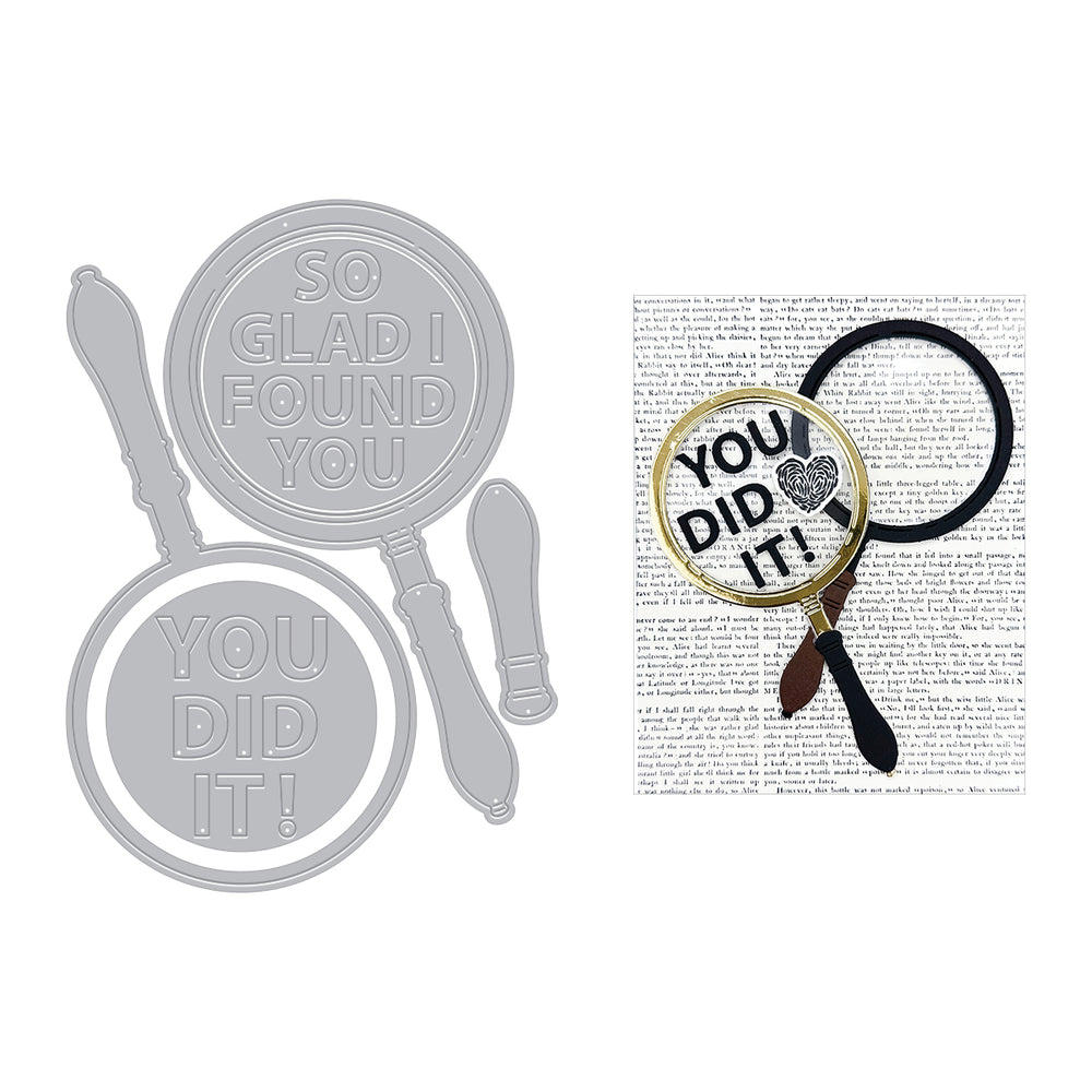 Hero Arts Magnifying Glass Die Set from the Case Closed Collection