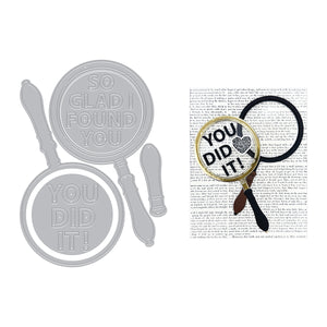 Hero Arts Magnifying Glass Die Set from the Case Closed Collection