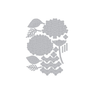 Hero Arts Layered Hydrangea Etched Die