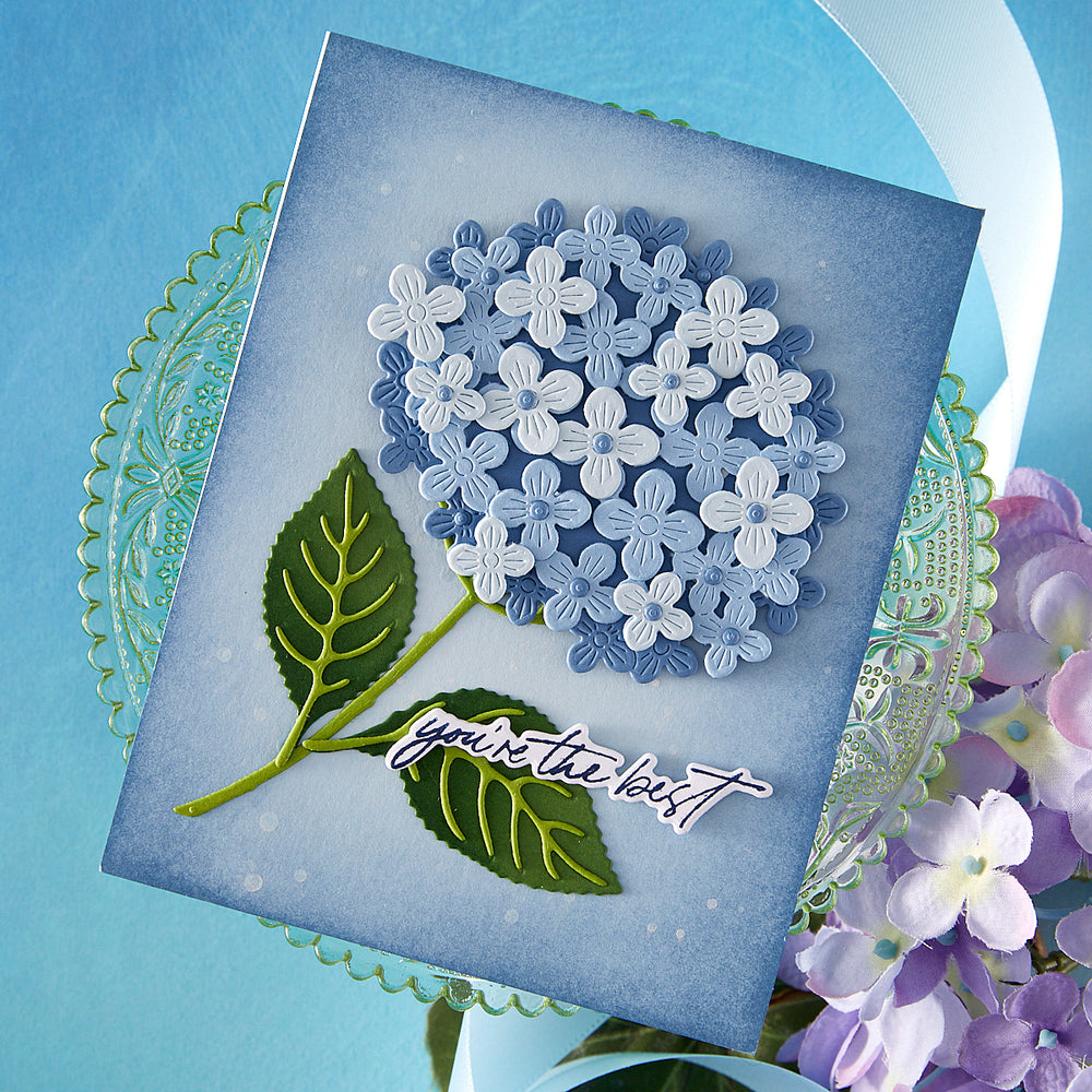 Hero Arts Layered Hydrangea Etched Die