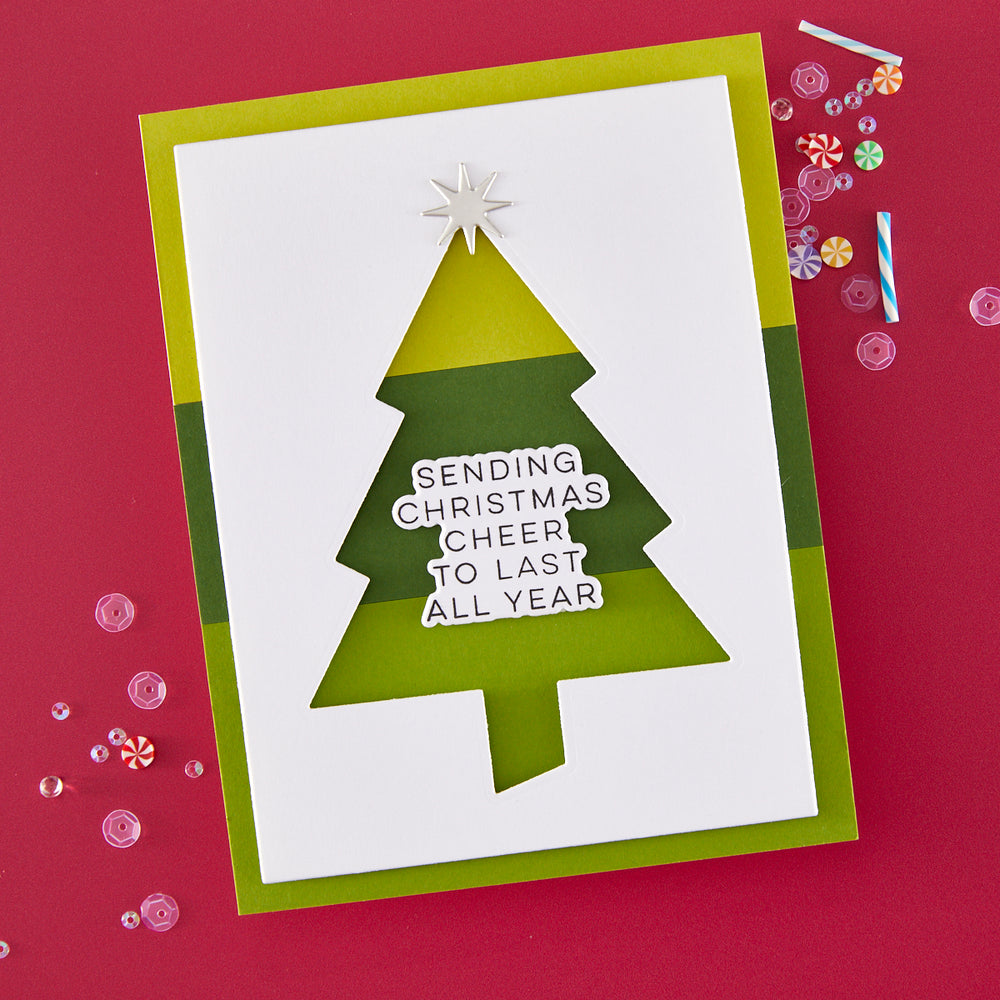 Hero Arts Modern Holiday Greetings Stamp & Cut Set
