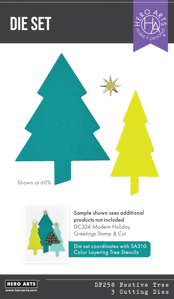 Hero Arts Festive Tree Die Etched Dies