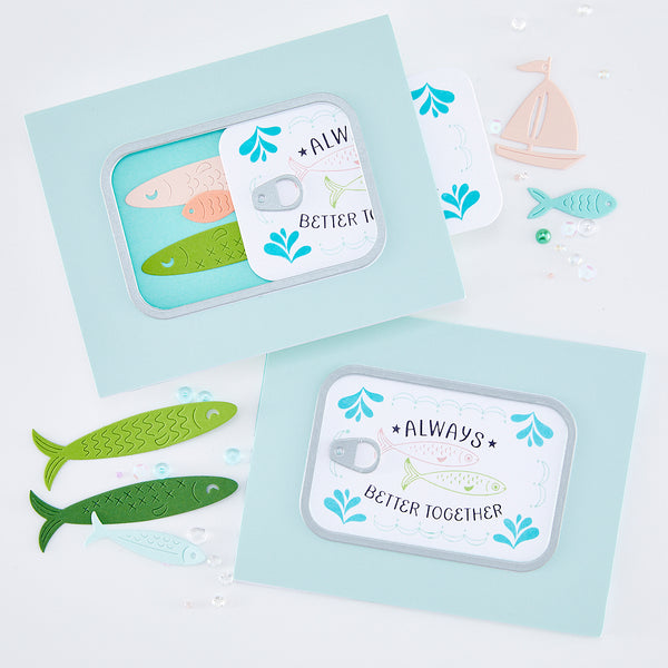 Hero Arts Glad We're Tight Letterpress + Foil Registration Set
