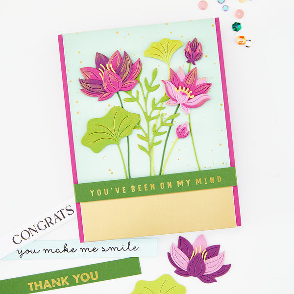 Hero Arts Sentiment Strips XL - Everyday Letterpress + Foil