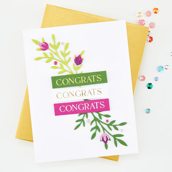 Hero Arts Sentiment Strips XL - Everyday Letterpress + Foil