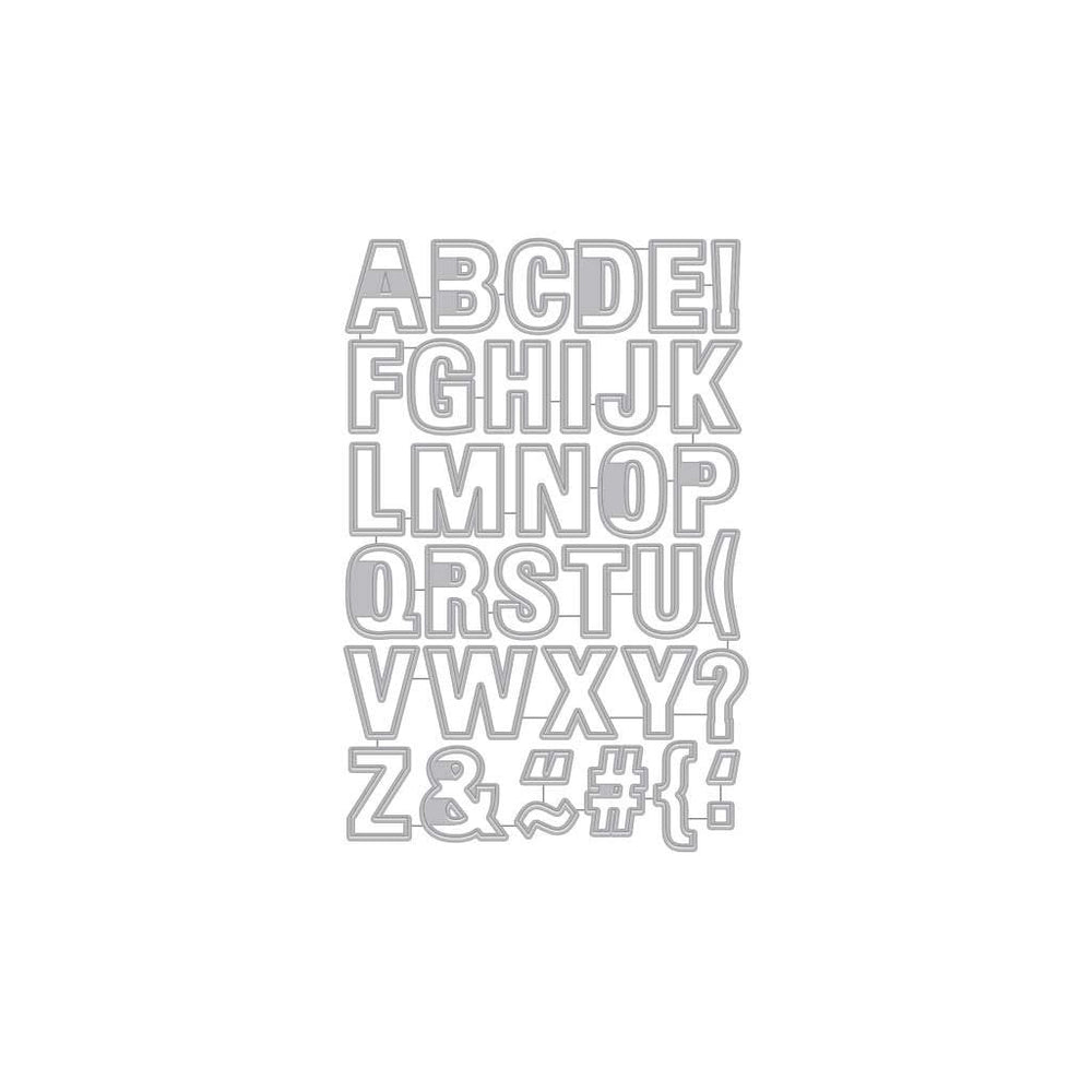 Hero Arts Luggage Tag Alphabet Frame Cuts Dies