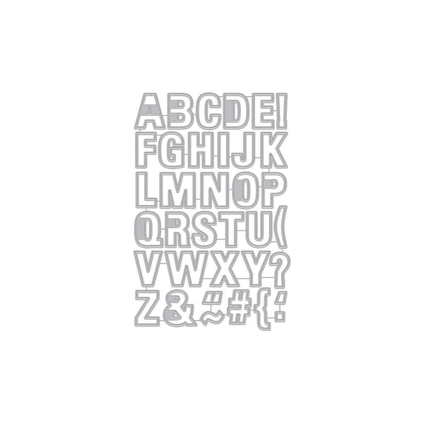 Hero Arts Luggage Tag Alphabet Frame Cuts Dies