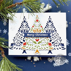 Hero Arts Floral Holiday Tree Fancy Dies