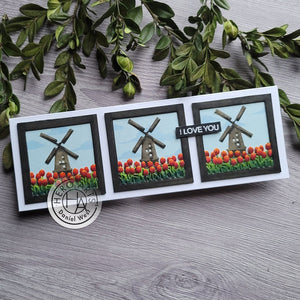 Hero Arts Looking Glass Windmill Tulips Dies