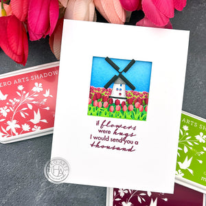 Hero Arts Looking Glass Windmill Tulips Dies