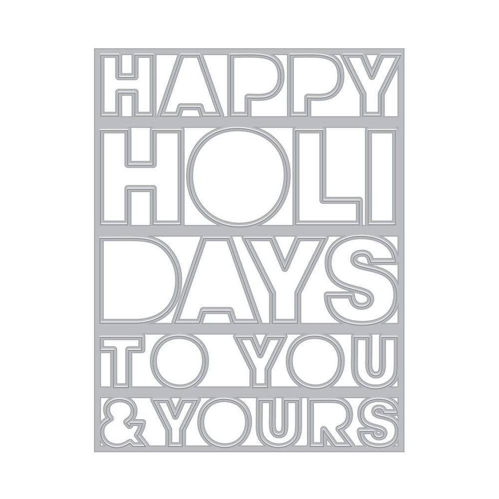 Hero Arts Happy Holidays Cover Plate Dies