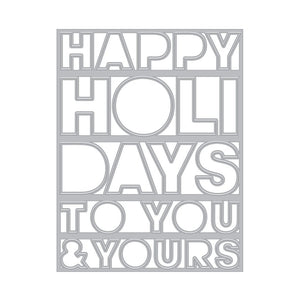 Hero Arts Happy Holidays Cover Plate Dies
