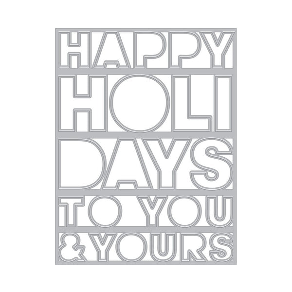 Hero Arts Happy Holidays Cover Plate Dies