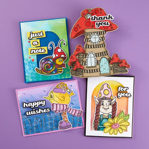 Gnome Sweet Gnome Etched Dies for Coordinating Stamp Set by Dyan Reaveley
