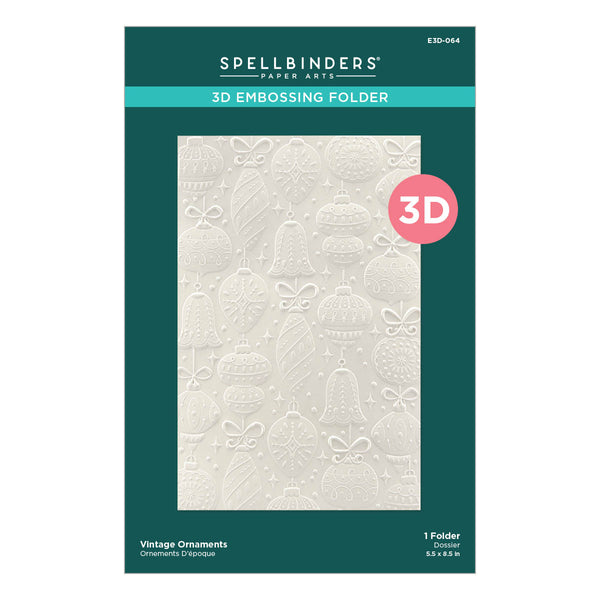 Vintage Ornaments 3D Embossing Folder